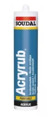 Sellador Acrílico Acryrub N - Blanca Pintable 310ml Soudal