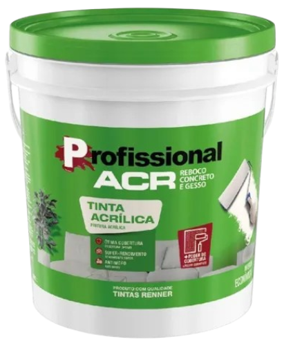 Pintura Profesional ACR Acrilica Mate Blanco - 18 L - Renner