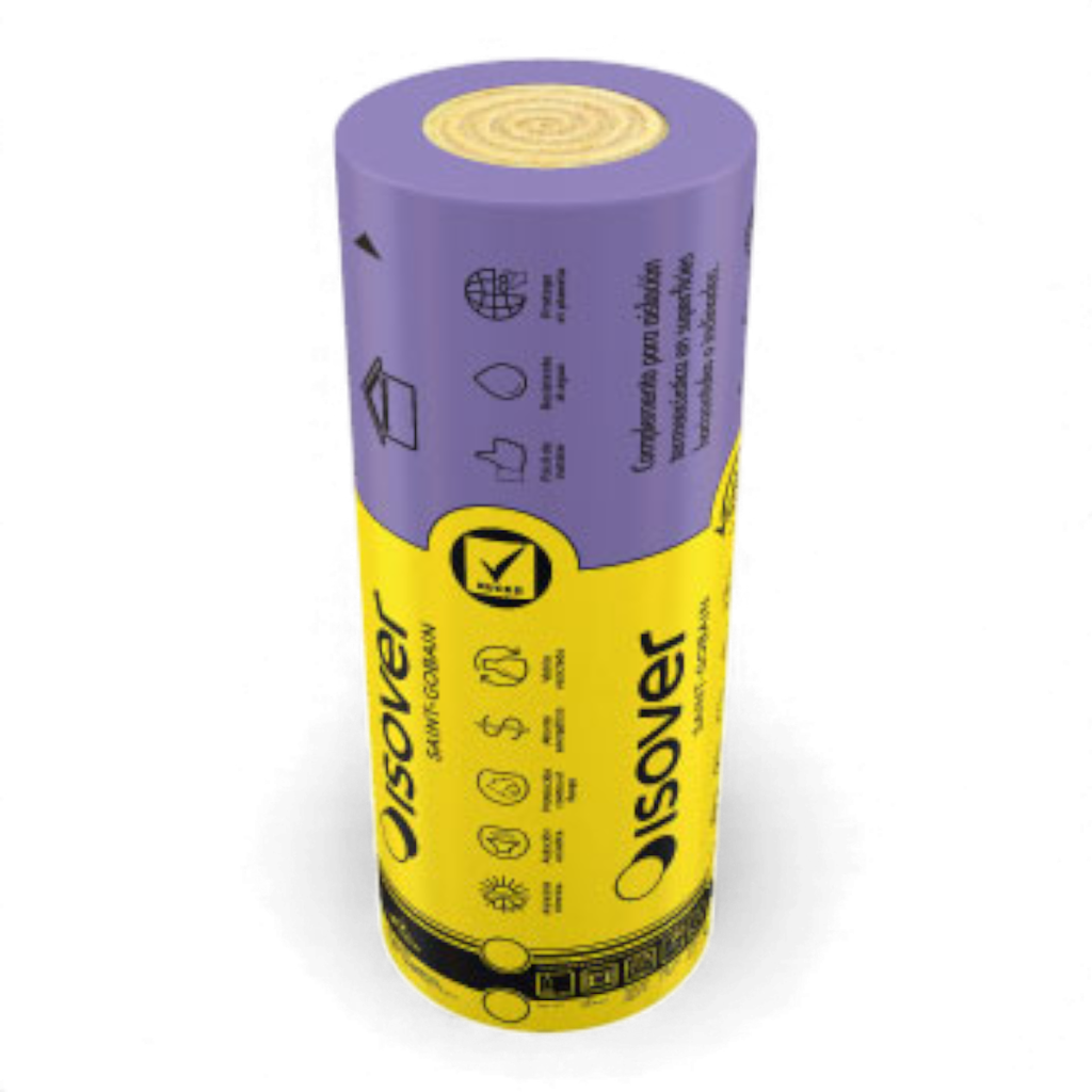 Lana de Vidrio ISOVER 50mm 1.2m x 18m x 21.6 m2