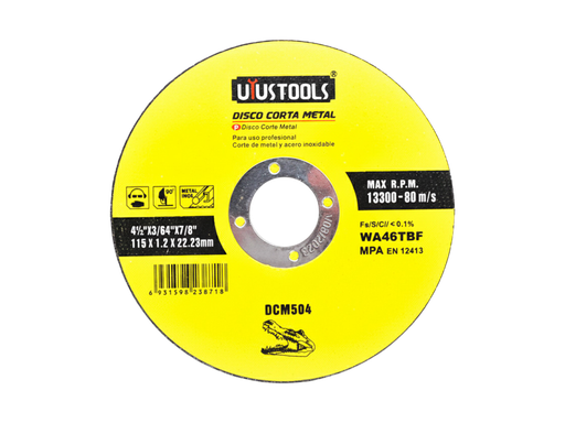 [102355] Disco de corte metal 4.5" 1.2mm Uyustools 