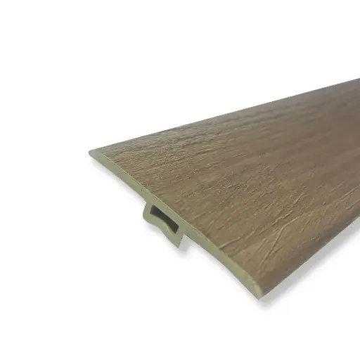 [102323] Junta Dilatacion PVC Simil Madera Tipo T x 2.4m - YM6045-1