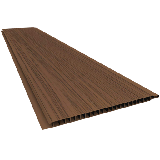 [102283] PVC Cielo Raso Marrón Rustico 10mm x 20cm x 4m
