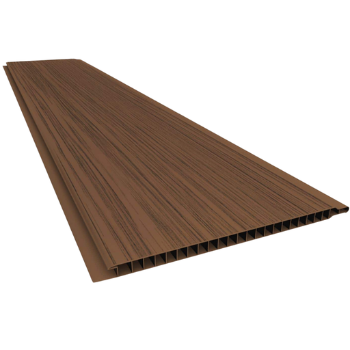 [102282] PVC Cielo Raso Marrón Rustico 10mm x 20cm x 6m - Plasbil