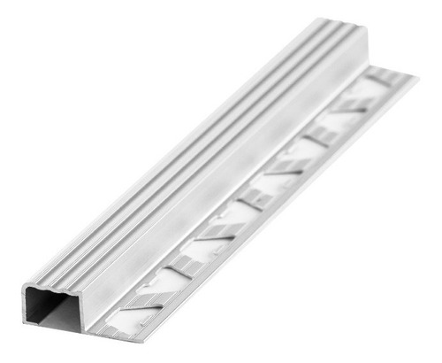 [102267] Perfil L Para Escalon En Aluminio Antideslizante PVC 48mm 2.5m