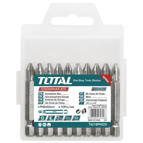 [102247] Punteros - Puntas Atornillador  PH2 50mm TAC16PH223 - Total x UN
