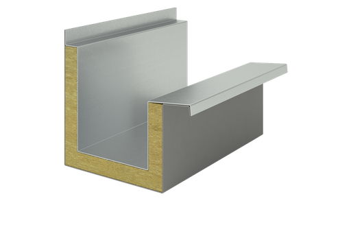 [102133] Canalón Doble IsoRoof 50mm x 3m x 150mm  PIR