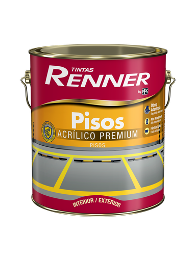 [102077] Pintura Piso Base Agua Negro Mate - 3.6 L - Renner
