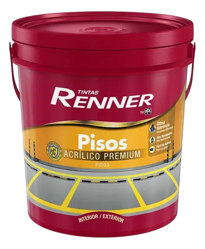 [102077] Pintura Piso Base Agua Negro Mate 3.6L Renner- 