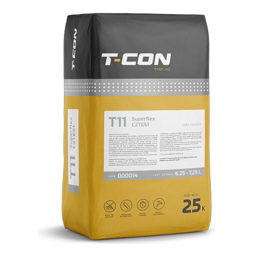 [101863] Pegamento Ceramico en Madera C2TES1 - T-CON x 25 Kg
