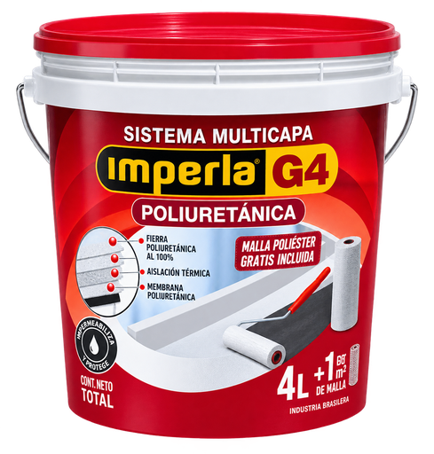 [101819] Membrana Liquida Poliuretanica Imperla G4 - 4L Terracota
