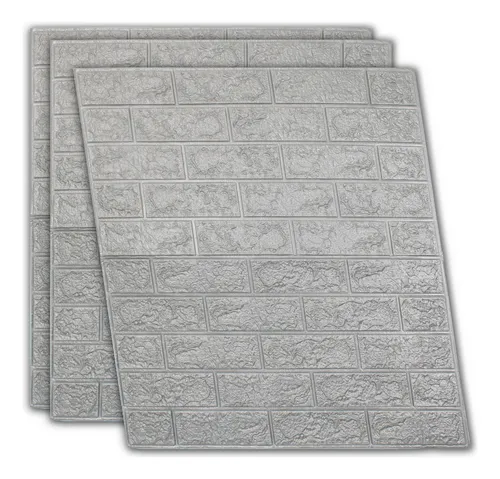 [101654] Placa Decorativa Adhesiva 70cm x 77cm - Ladrillo Gris