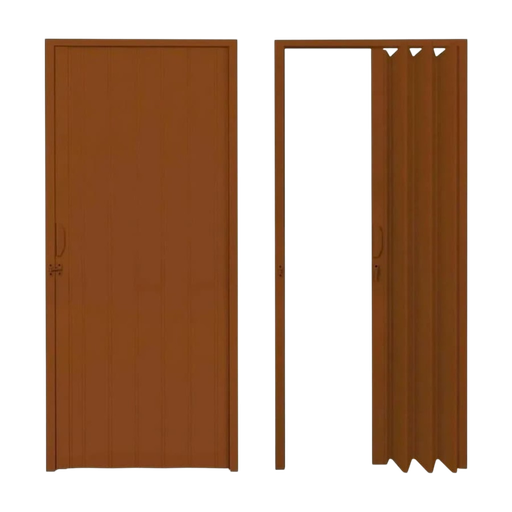 [101330] Puerta PVC Plegable Plasbil Marron - 2,1m x 90cm