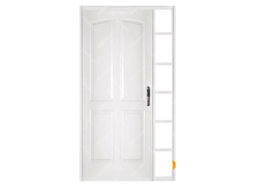 [101113] Puerta Exterior Oblak Mitad Vidrio Blanca 80cm x 2m - Izquie