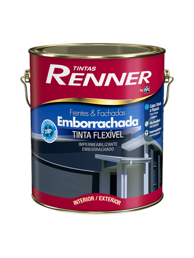 [100979] Pintura Membrana Liquida Emborrachada Blanco Mate 3.2 L Renner