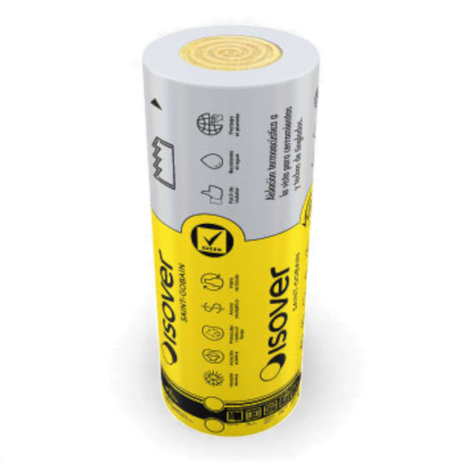 [100976] Lana ISOVER Con Aluminio 50mm x 1,2m x 12m x 14.4 m2