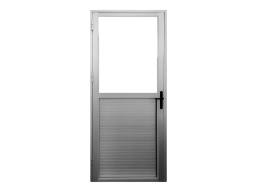 [100900] Aluminio Puerta Mitad Aluminio Mitad Vidrio