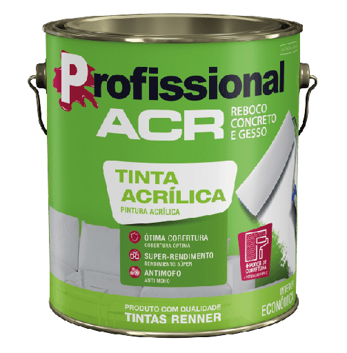[100713] Pintura Profesional ACR Acrilica Mate Blanco 3.6L - Renner-