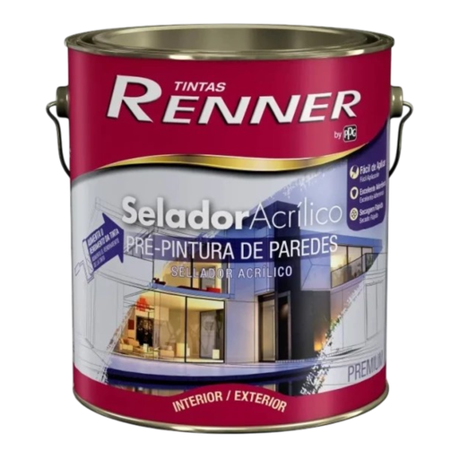 [100707] Pintura Sellador Acrílico Pigmentado Balde Obras 3.6 L Renner