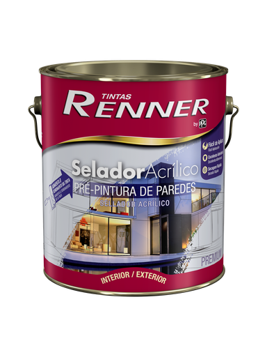 [100707] Pintura Sellador Acrilico Pigmentado Balde Obras 3.6 L Renner