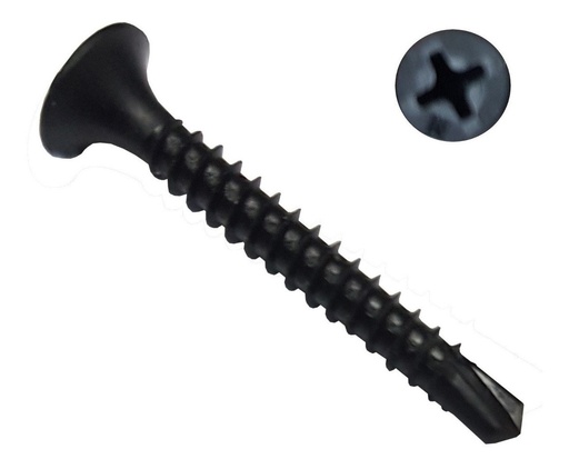 [100352] Tornillo T2 Punta Mecha 3.5 x 25mm x 100un