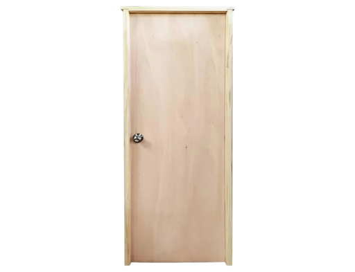 [100245] Puerta Interior Madera Pino 80cm x 2.05m Marco 10cm Derecha