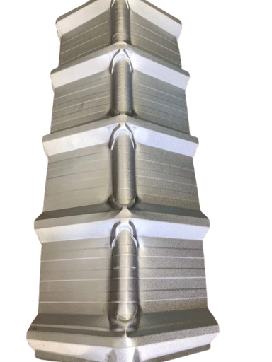 [100072] Cumbrera Trapezoidal Aluminizada Cal24 Desa. 55cm x  1.22m
