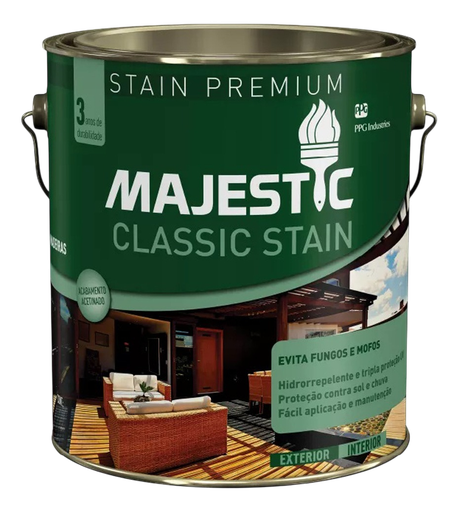 [102678] Protector Madera Majestic Classic Stain Nogueira x 0,9L MJ6745