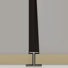 [102764] Perfil T Aluminio Negro Bambu 3m x 5mm