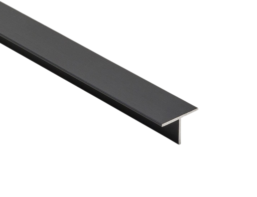 [102764] Perfil T Aluminio Negro Bambu 3m x 5mm