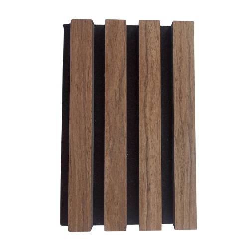 [102873] Revestimiento Acustico MDF - 2,4m X 52 cm X 21mm- Marron Oscuro