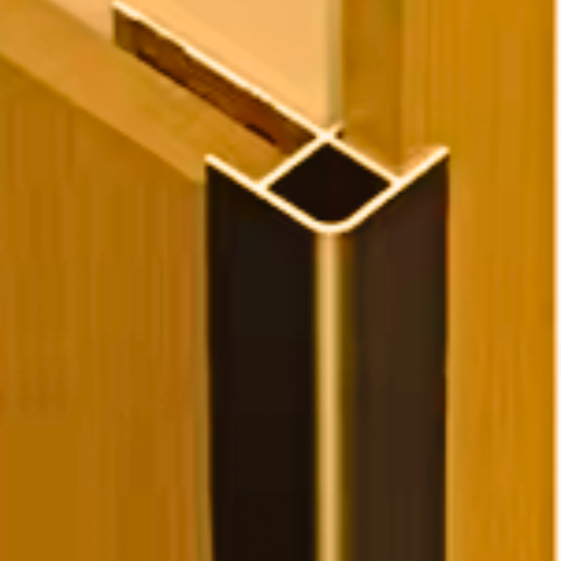 [103208] Perfil Pez Aluminio Dorado Bambú 3m x 5mm