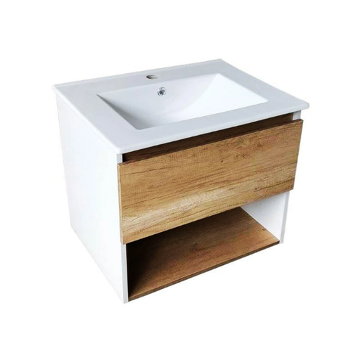 [103542] Mueble Combinado Color Madera Y Blanco - 59 x 45 x 50