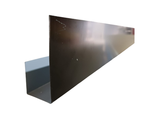 [103652] Lateral U Negra para teja Gravillada 90 x 40 x 40mm x 3m
