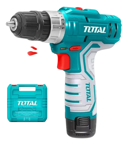 [103715] Taladro Percutor Atornillador Inalámbrico 12v 20Nm / Doble Batería Y Maletín / USBC TIDLI12202