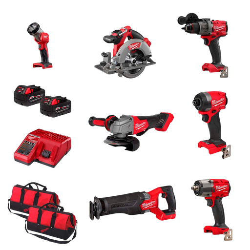 [104067] Combo De 7 Herramientas M18 FUEL (C/2 Bat. 5.0 Ah y Carg) 3697-27 Milwaukee