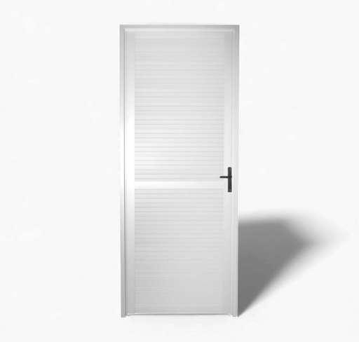 [104110] Puerta Aluminio Exterior 80cm x 200cm Medio Lambriz