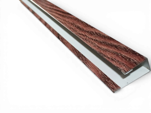 [104252] Metal Siding Perfil U Nogal MSU04 x 3m