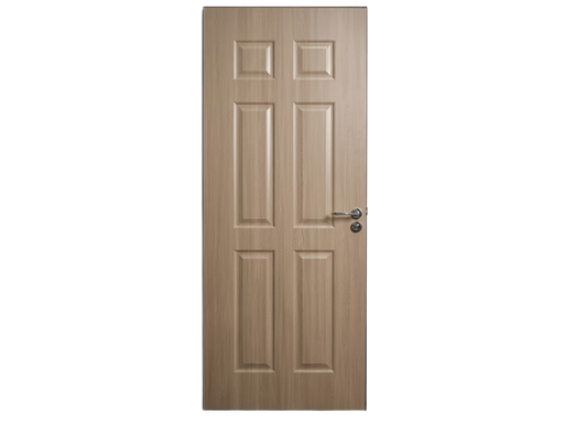 [104481] Puerta Int HDF Colonial Tono Madera con Marco Ajustable 2m x 80cm x 40mm 