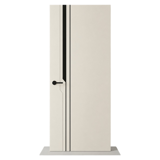 [104482] Puerta Interior HDF Greca Vertical con Marco Ajustable 2m x 80cm - 003