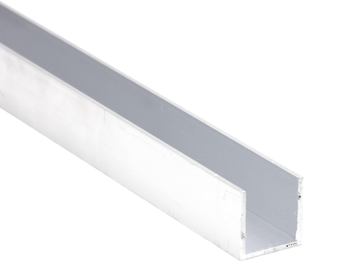 [104484] Perfil Aluminio Tipo U 38 x 38mm x 6.96m Anodizado Natural