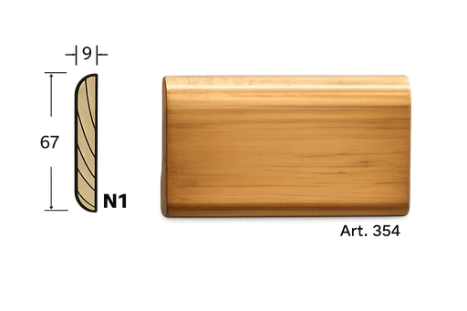 [104495] Contramarco Madera Pino Clear N1 9mm x 67mm x 3.05m Art 354