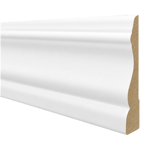 [104496] Zócalo Moldura MDF 15 x 70mm x 2.4m Blanco 8882