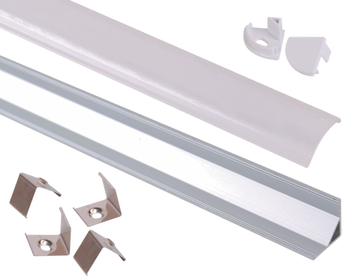 [104554] Zócalo Aluminio x 2m Completo Esquinero