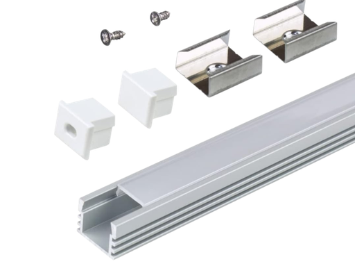 [104555] Zócalo Aluminio Embutir x 2m Completo Y2427