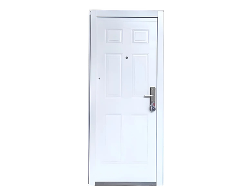 [104588] Puerta Exterior Seguridad Semiblindada 28 Kg Blanca 82cm x 2.05m Izquierda