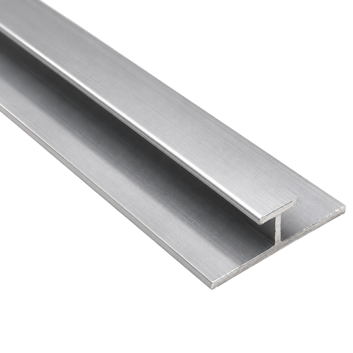 [104742] Unión H de Aluminio Plateado para Placas Símil Mármol 2,45 m