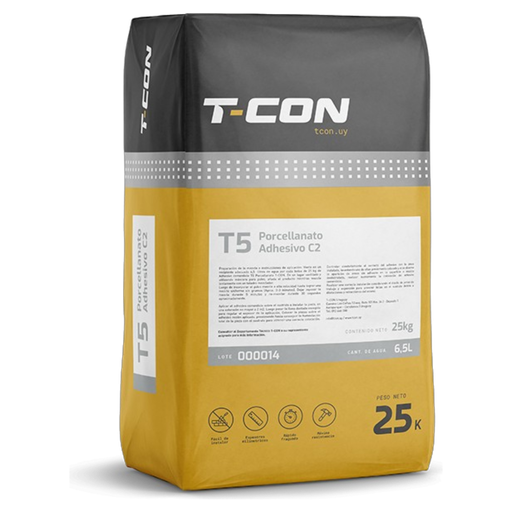 [105053] Adhesivo Cementicio T-CON T5 C2 Porcellanato 25 kg