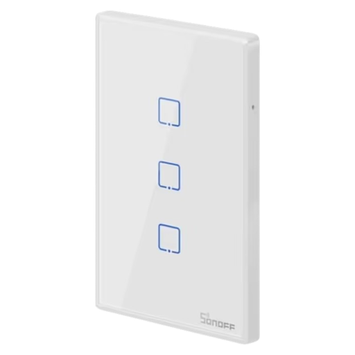 [105070] Interruptor de Pared Sonoff T3US3C-TX Wi-Fi RF 3 Botones Blanco