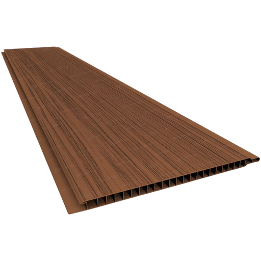 [105148] PVC Cielo Raso Rustico Marrón Junta Seca 7mm x 6m x 20cm